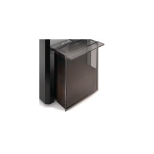 De'Longhi KG79 electric burr coffee grinder in black with transparent bean hopper and ground coffee container