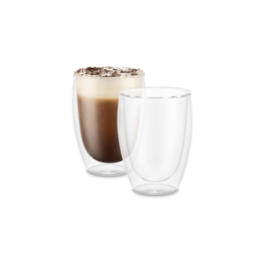Bodum Pavina double wall thermo-glasses set of 2, 0.35L capacity, clear borosilicate glass with double wall insulation