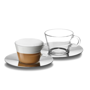 Nespresso VIEW Cappuccino cups with saucers