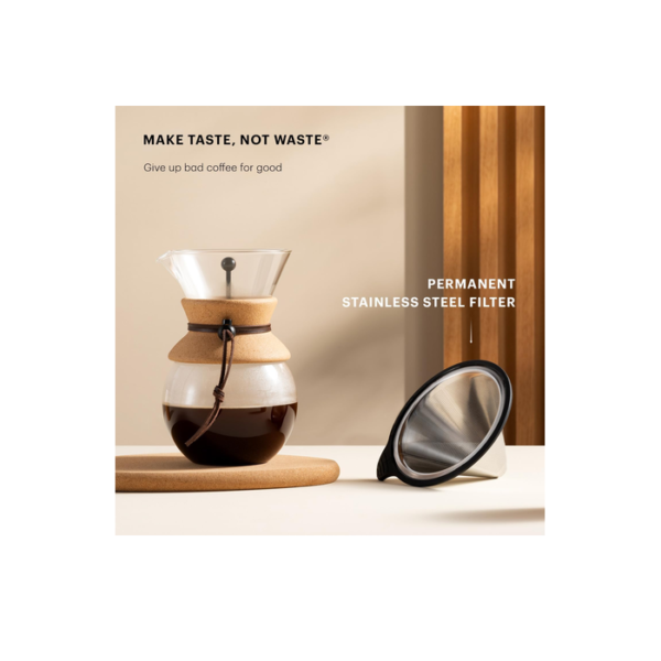 Bodum 8 Cup Pour Over Coffee Maker with Permanent Filter Bodum 8 cup pour over coffee maker with permanent stainless steel filter for brewing fresh coffee at home