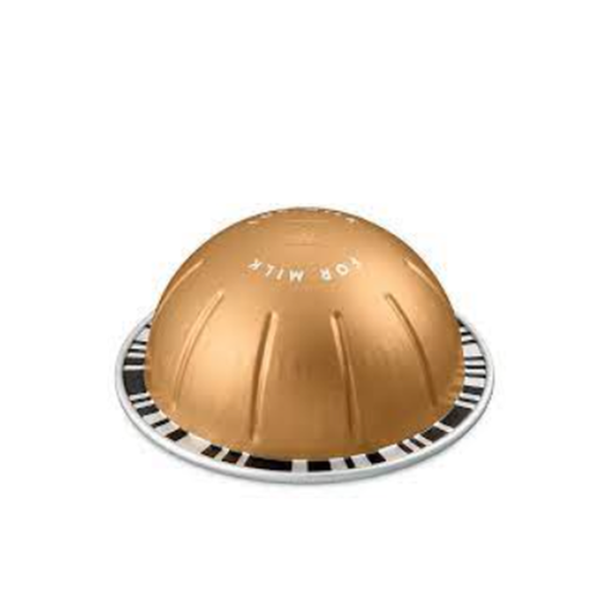 Nespresso Vertuo Bianco Doppio Double Espresso Capsule Fresh Nespresso Vertuo Bianco Doppio double espresso capsule with sleek aluminum body on white background