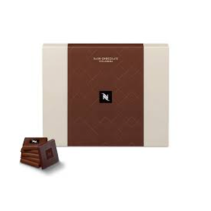 NESPRESSO Dark Chocolate Squares 40 pcs in elegant packaging ideal for coffee lovers as a sweet treat or gift