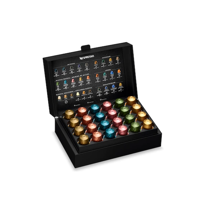 Nespresso View Discovery Box (without capsules) Nespresso View Discovery Box black matte capsule dispenser, holds up to 48 Original capsules, supplied without capsules
