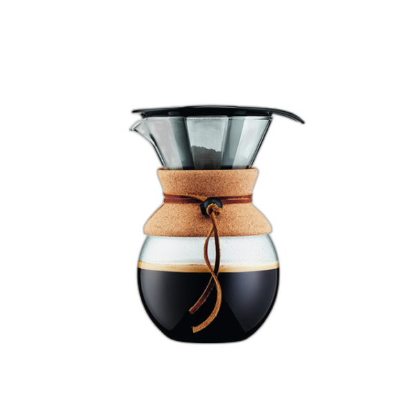 Bodum 8 Cup Pour Over Coffee Maker with Permanent Filter Bodum 8 cup pour over coffee maker with permanent stainless steel filter for brewing fresh coffee at home