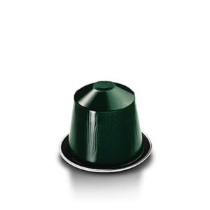 Nespresso Espresso Capriccio intensity 5 aluminum sleeve containing ten original capsules on white background