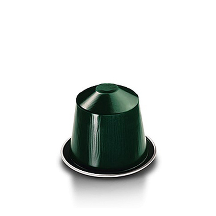 Nespresso Espresso Capriccio Intensity 5 Capsules Sleeve Nespresso Espresso Capriccio intensity 5 aluminum sleeve containing ten original capsules on white background